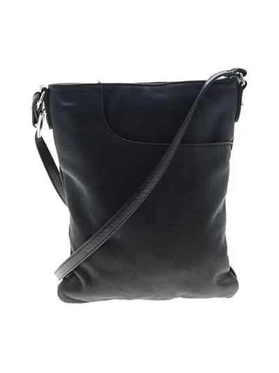 Pre-owned Margot Leather Crossbody Bag In Black