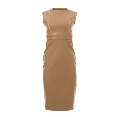 Margot Vii Women's Neutrals C3 Dress In Beige/black/yellow