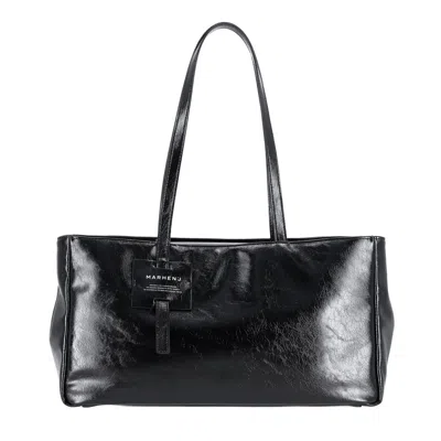 Marhen.j Women's Anna Compact - Vegan Leather - Black