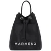 Marhen.j Women's Black / White Recycled Nylon Bucket Bag - Lexy V-two - All Black In Multi