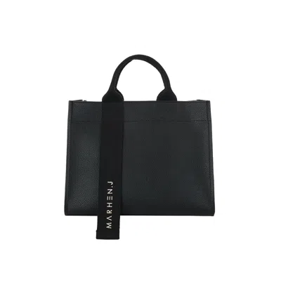 Marhen.j Women's Cindy - Vegan Leather - All Black