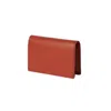 Marhen.j Women's Clover Apple Leather Business Card Wallet - Brick Orange In Orange