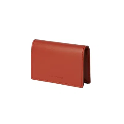 Marhen.j Women's Clover Apple Leather Business Card Wallet - Brick Orange