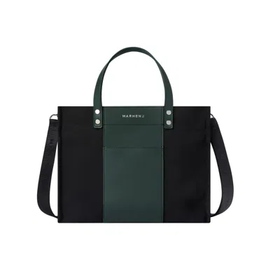 Marhen.j Women's Green / Black Canvas Tote Bag - Kai - Urban Khaki In Green/black