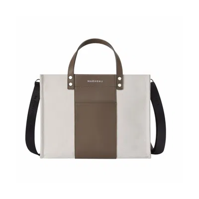 Marhen.j Women's Neutrals / Grey Canvas Shoulder Bag Kai - Neutral Taupe