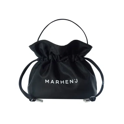 Marhen.j Women's Recycled Nylon Bucket Bag - Charron - All Black