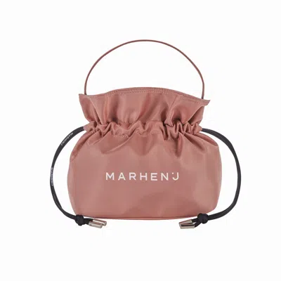 Marhen.j Women's Rose Gold Recycled Nylon Bucket Bag - Charron - Indi Pink