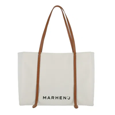 Marhen.j Women's White Dahlia - Canvas & Leather - Ivory