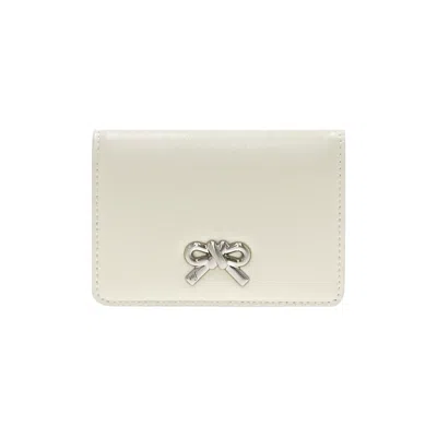 Marhen.j Women's White Ribbon Wallet Cream