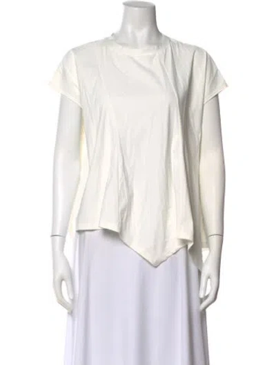 Pre-owned Mari Giudicelli Crew Neck Short Sleeve T-shirt In White