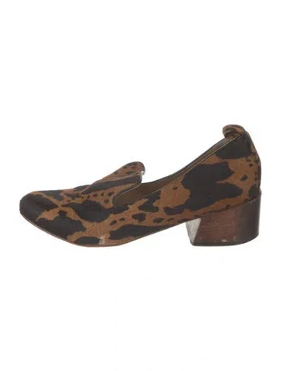 Pre-owned Mari Giudicelli Ponyhair Animal Print Pumps In Multicolor