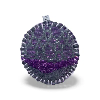 Maria Aristidou Grey / Purple Handcrafted Astoriel Ornament In Multi