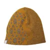 Maria Aristidou Men's Atlas Engraving Beanie - Mustard, Grey In Gray/yellow