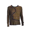Maria Aristidou Men's Atlas Engraving Sweater