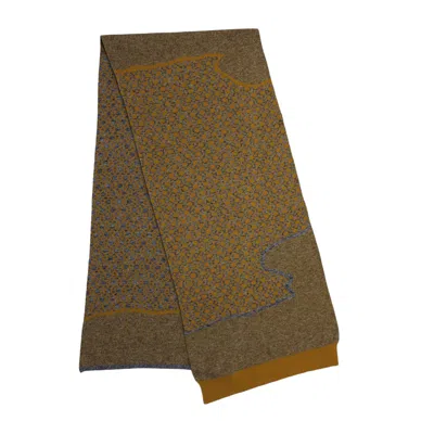 Maria Aristidou Men's Atlas Unisex Double Side Scarf - Mustard, Grey