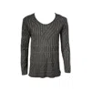 Maria Aristidou Men's Black Bold Knit Top With Multicolour Shiny Details In Black