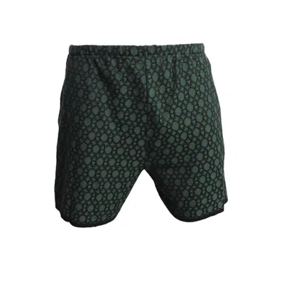 Maria Aristidou Men's Black / Green Evander Shorts In Black/green