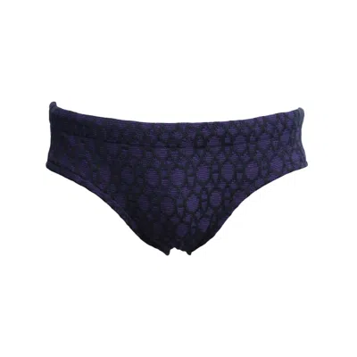 Maria Aristidou Men's Black / Pink / Purple Odysseus Swim Brief In Black/pink/purple