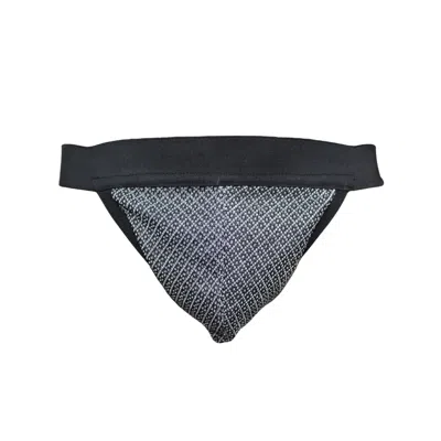 Maria Aristidou Men's Black / Silver Leo In-sight Jockstrap - Black, Silver In Black/silver