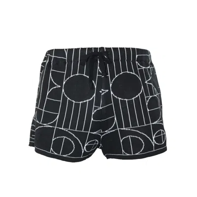 Maria Aristidou Men's Black / White Play Shorts - Black, White In Black/white