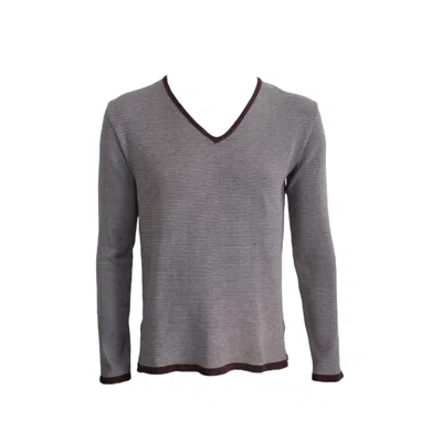 Maria Aristidou Men's Brown / White Xylon Long Sleeve Top In Brown/white