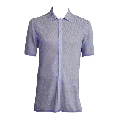 Maria Aristidou Men's Everglade Short-sleeved Shirt In Gray