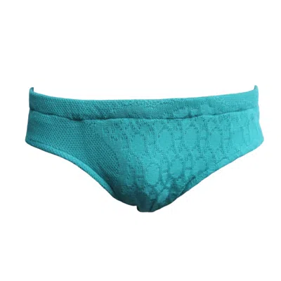 Maria Aristidou Men's Green Aella Engraving Swim Brief