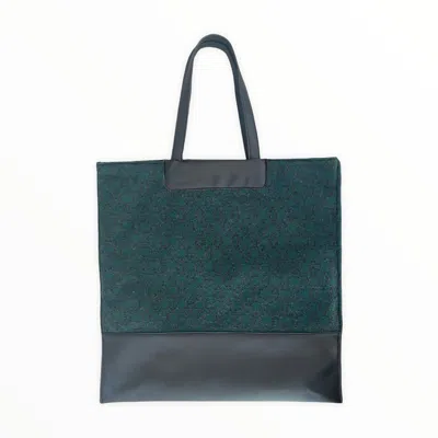 Maria Aristidou Men's Green / Black Unisex Deux Côtés Tote Bag - Charcoal, Forest Green