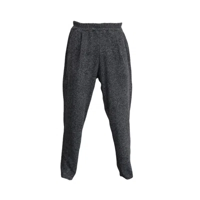 Maria Aristidou Men's Grey Evander Engraving Straight-leg Pleated Trousers