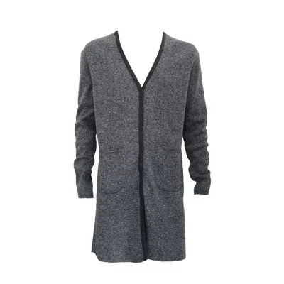 Maria Aristidou Men's Grey Evander Reversible Engraving Cardigan