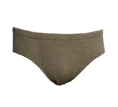 Maria Aristidou Men's Kenai Swim Brief In Brown