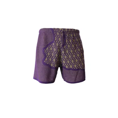 Maria Aristidou Men's Kenai Topography Shorts In Purple