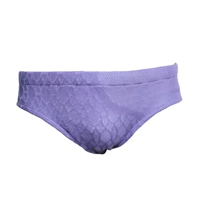 Maria Aristidou Men's Pink / Purple Ares Engraving Swim Brief - Violet In Pink/purple