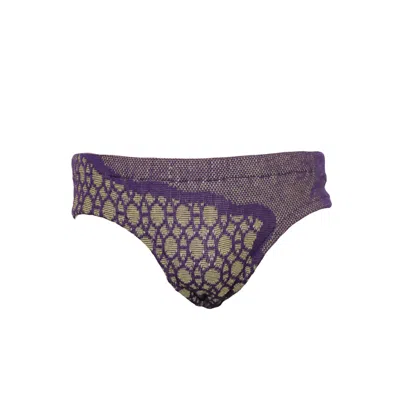 Maria Aristidou Men's Pink / Purple / Yellow Kenai Circle Swim Brief In Pink/purple/yellow