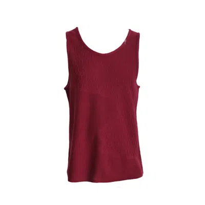 Maria Aristidou Men's Red Zion Engraving Tank Top In Burgundy