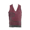 Maria Aristidou Men's Red Zion Reversible Engraving Vest In Red