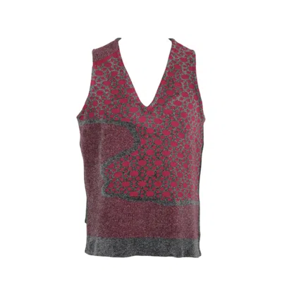 Maria Aristidou Men's Red Zion Reversible Engraving Vest