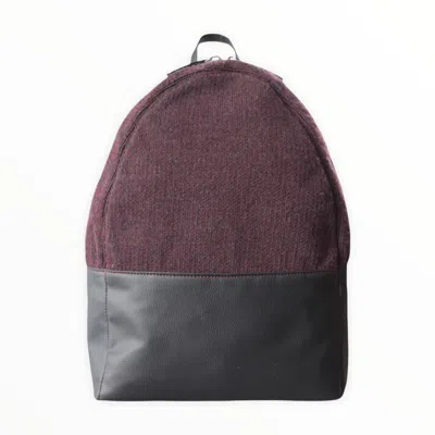 Maria Aristidou Men's Unisex Deux Côtés Backpack - Charcoal & Burgundy In Black/red