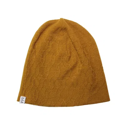 Maria Aristidou Men's Yellow / Orange Engraving Beanie - Mustard In Yellow/orange