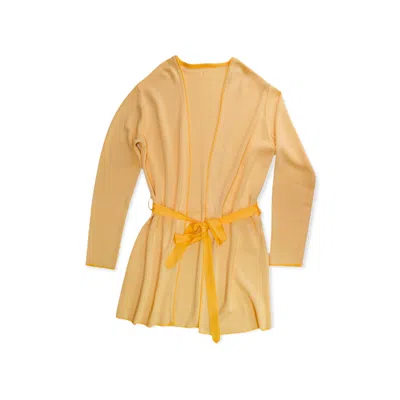 Maria Aristidou Men's Yellow / Orange Play Knit Kaftan Robe - Yellow