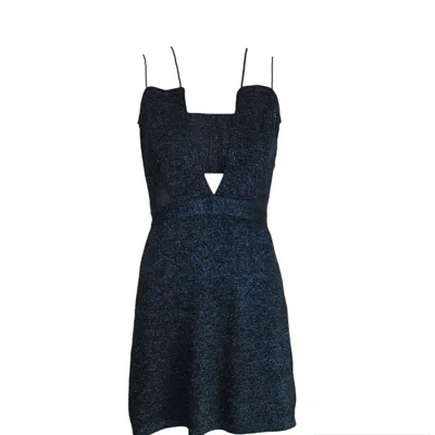 Maria Aristidou Women's Black / Blue Vio Mini Dress In Black/blue
