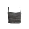 Maria Aristidou Women's Black / Gold Arely Crop Top In Black/gold