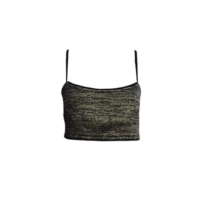 Maria Aristidou Women's Black / Gold Goldish Crop Top In Black/gold