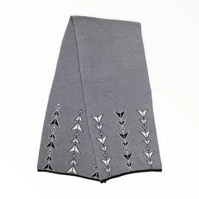 Maria Aristidou Women's Black / White Unisex Arrow Scarf - Black & Off White In Gray