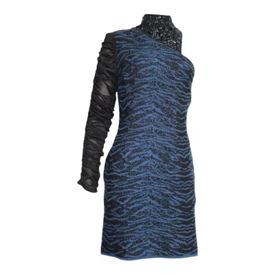 Maria Aristidou Women's Blue / Black Claire De Lune - Amaris Mini Dress In Blue/black
