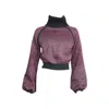 Maria Aristidou Women's Deux Côtés Crop Top In Black/gray/pink