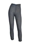 MARIA ARISTIDOU WOMEN'S DEUX CÔTÉS NET LEGGINGS - CHARCOAL, BLUE SAX