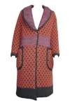 Maria Aristidou Women's Deux Côtés Quilted Knit Coat In Black/orange