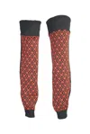 Maria Aristidou Women's Deux Côtés Reversible Leg Warmers - Orange, Charcoal, Black In Black/orange