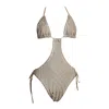 MARIA ARISTIDOU WOMEN'S GOLD / NEUTRALS BOLD ONE PIECE BODYSUIT & SWIMSUIT